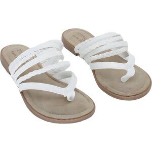 Easy Street Women's Anji White Sandal Size 8W - Fast Shipping